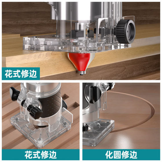 Burt Brushless Rechargeable Trimming Machine Lithium Battery Slotting Machine Portable Wood Engraving Machine Electric Wood Milling Machine
