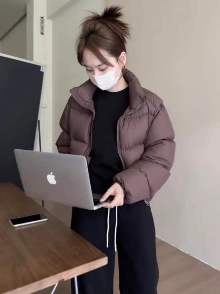Short winter light and thin keep warm down jacket, for teenagers