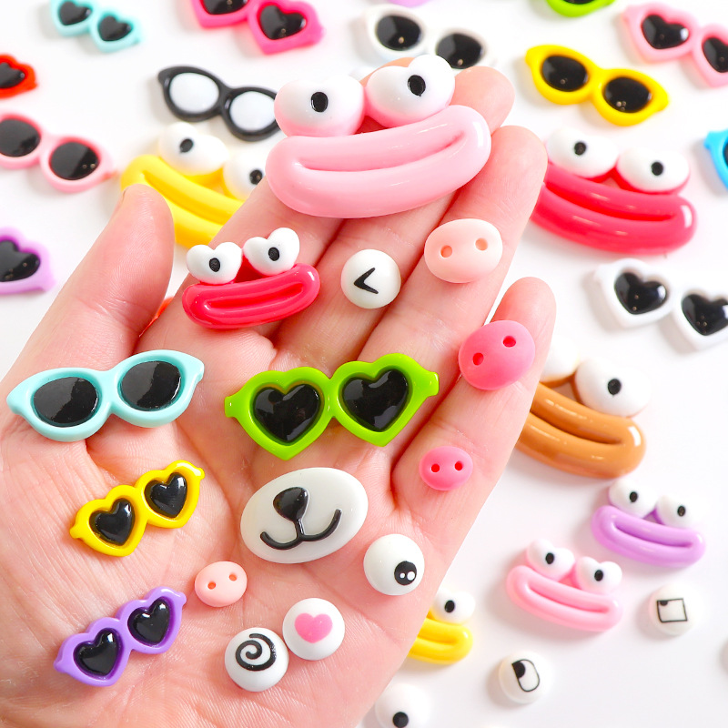 Glasses With Funny Sausage Mouth Expressions, Resin Small Accessories,...