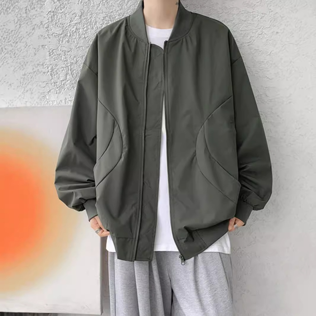 QFV507045555501<2 Army Green Pilot For Men, Spring And Autumn High Street American Style, Plus Size, Cool Men's Baseball Jacket_voghion.com