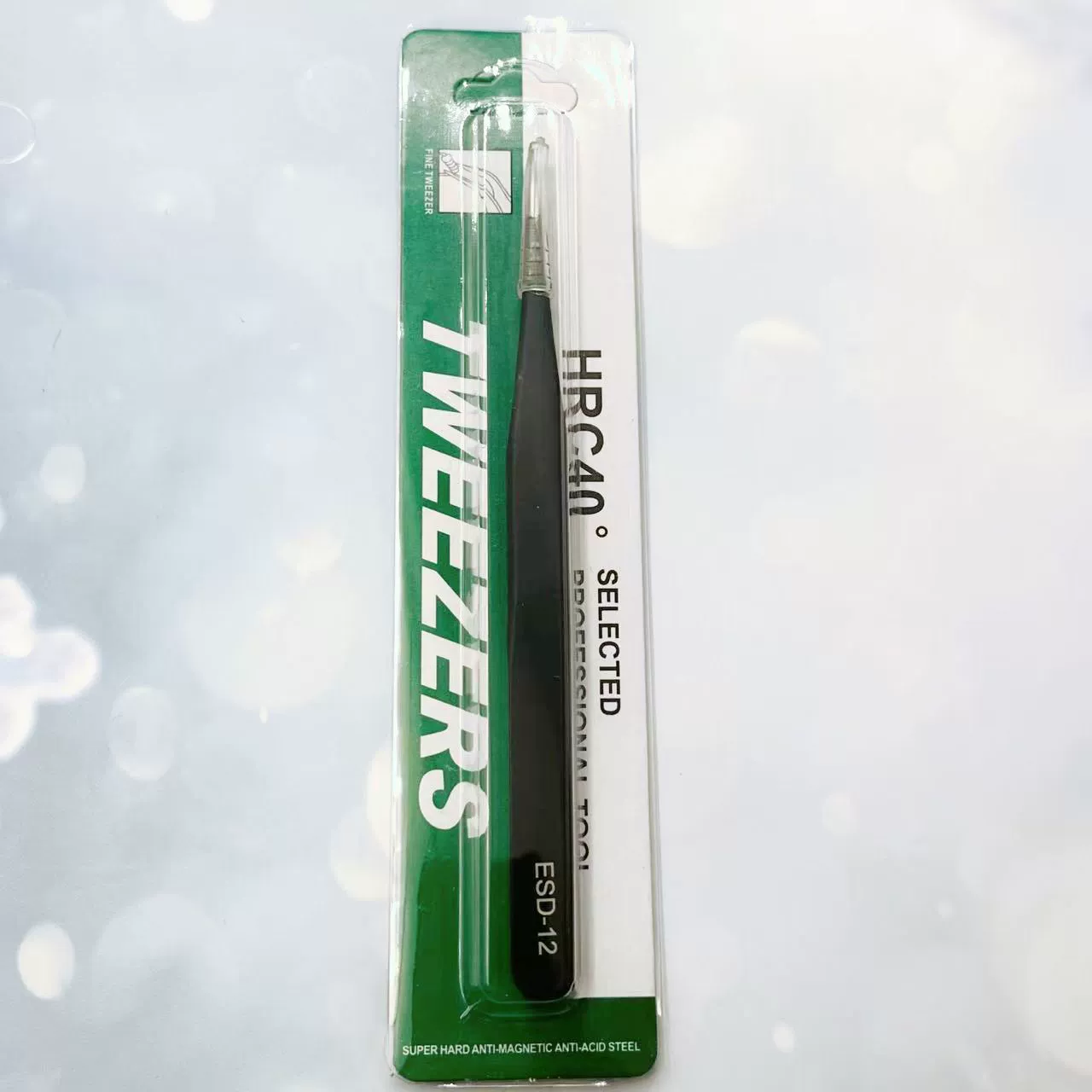 Tweezers stainless steel, 1.5mm, 2mm