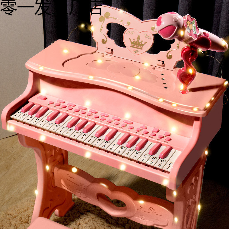 어린이 초보자 전자 시뮬레이션 피아노 장난감 마이크 소녀 3-6 생일 7