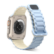 适用iwatch表带硅胶新Ultra潮流双色applewatch7 SE8苹果硅胶表带