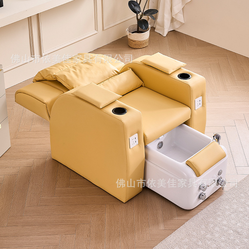 Manicuría salón de belleza tatuajes de pestañas belleza sillón pie terapia sofá de baño de pies de doble propósito salón de salud pie terapia tienda de fábrica aplicable