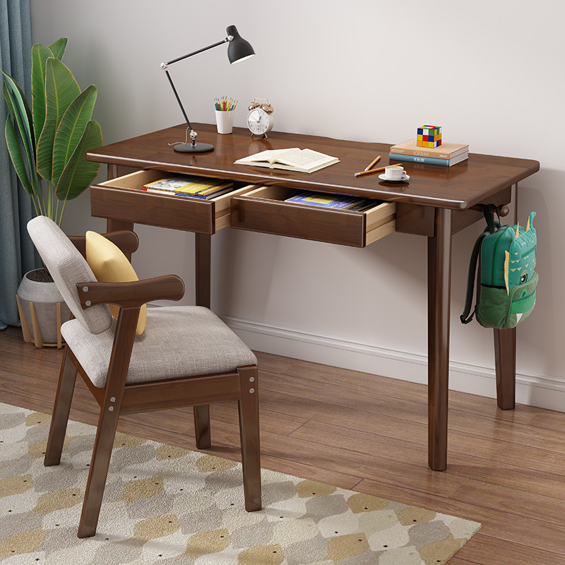 Escritorio de la computadora de madera maciza nórdica moderna mesa de hogar dormitorio simple Escritorio de estudio escritorio de roble