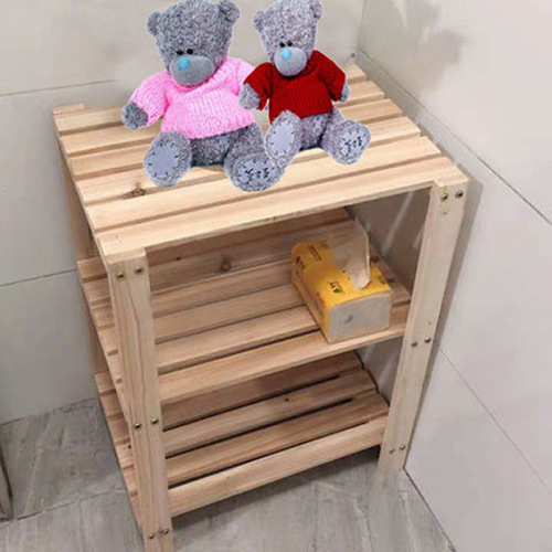 5YA1 wholesale simple solid wood rack storage rack floor-standing bookshelf multi-layer rack kitchen storage sundry rack flower