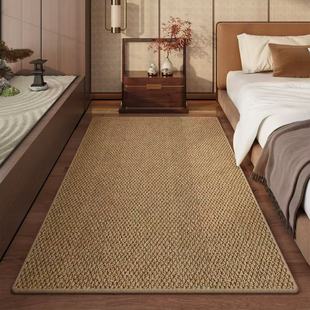 Imitation Sisal Bedroom Bedside Carpet Cushion Master Bedroom Bedside Blanket Long Strip Stain-Resistant Anti-Slip Easy to Care for Bedside Mat