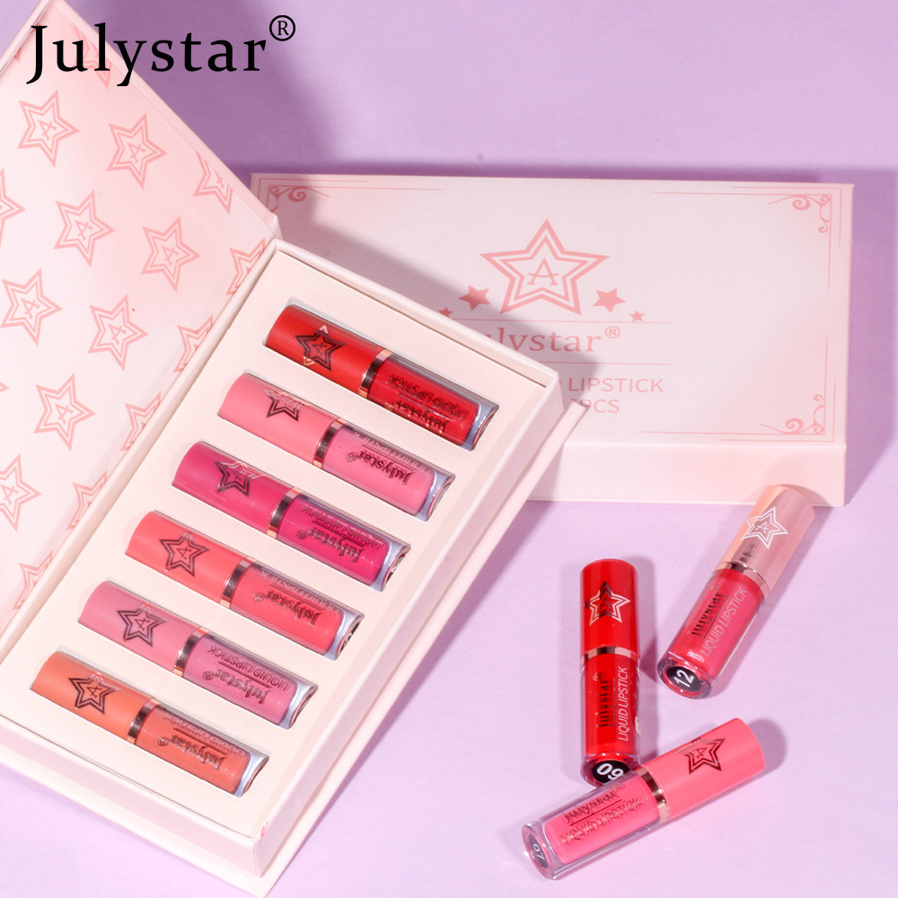 Cross-border makeup lip and cheek dual-use matte lip gloss set, natural, long-lasting, non-fading, non-stick to cups, matte lipstick wholesale undefined
