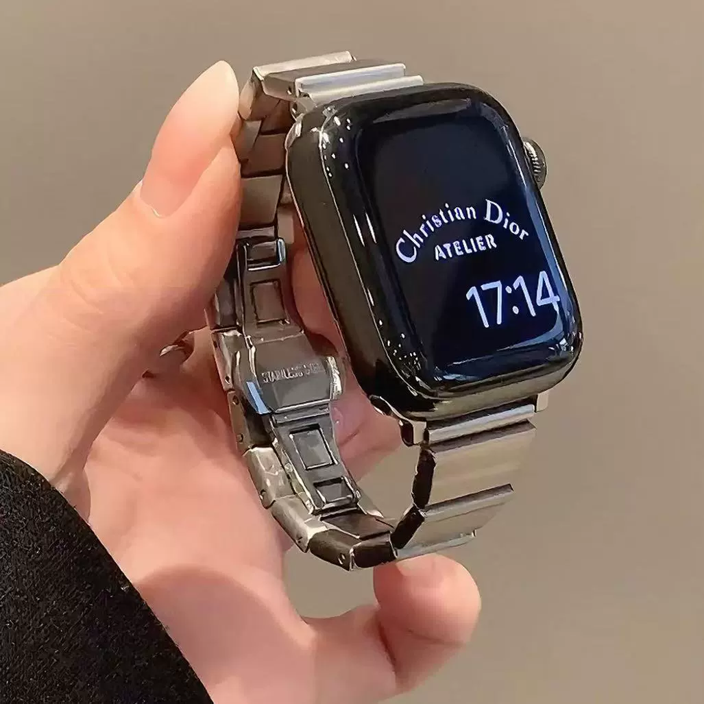 Подходит для ремешка Apple Watch S8 iWatch10 SE, тонкий металлический ремешок Applewatch9, высокое качество