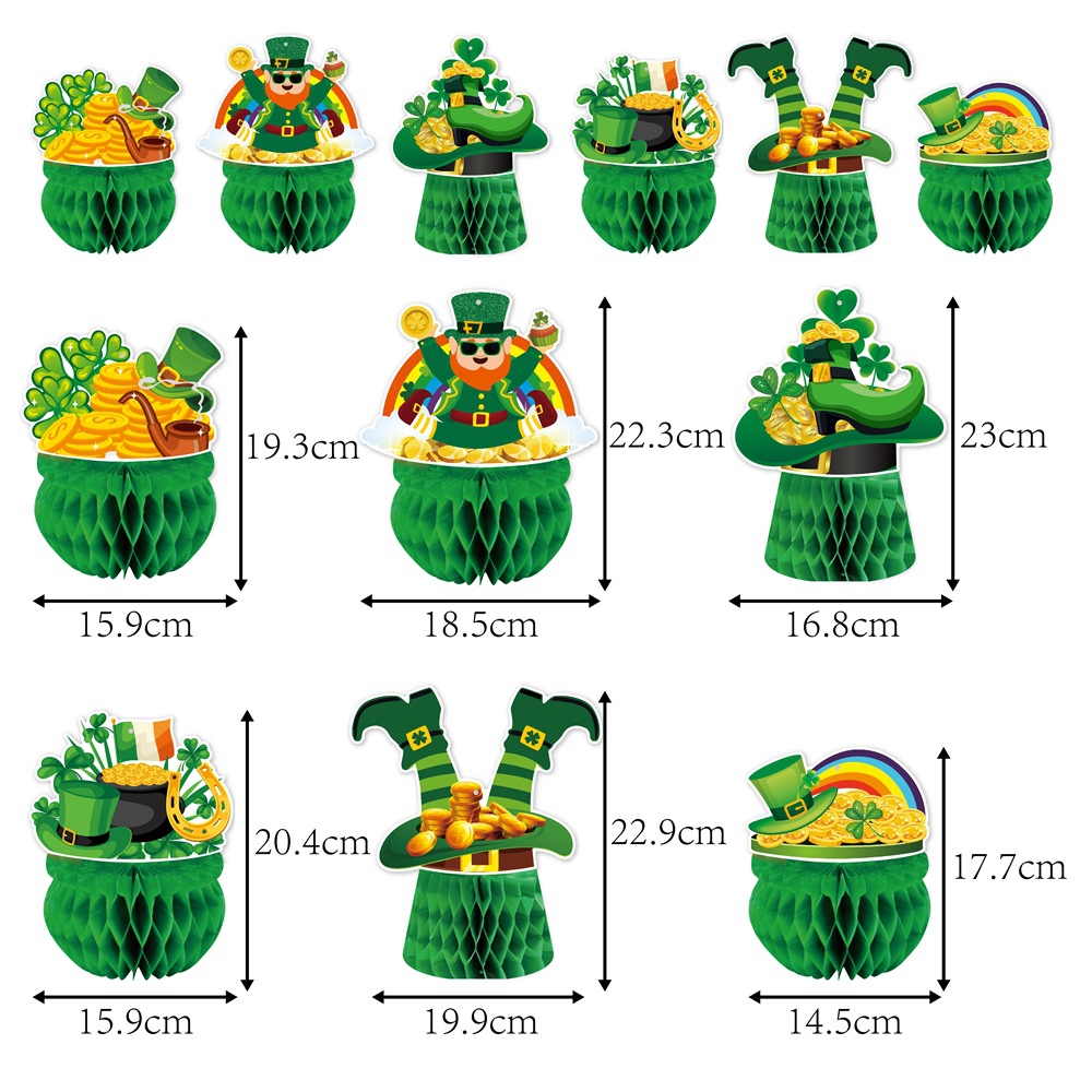 Transfronterizo nuevo día de San Patricio decoración colgante colgante colgante estereoscópico colgante decoración de fiesta del día de Irlanda