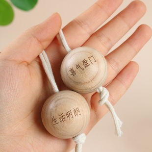 3.5 Camphor Wood Beads Solid Wood Round Balls Log Color Wood Beads DIY Customizable Logo Classy Women's Clothing Private Customization