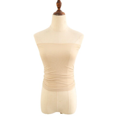 Maple's Edge new women's summer solid color slim fit anti-exposure sports mesh tube top elastic tight breathable chest wrap