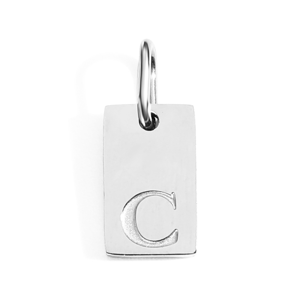 3g Weight Pendant Jewelry Making Type DIY Jewelry Accessories Classification 1 Piece Quantity 316 Stainless Steel Material Letter, Word Pattern Plating Design Simple Style, Classic Style Style 1 Piece 316 Stainless Steel  Letter Word Pendant DIY Jewelry Accessories 12