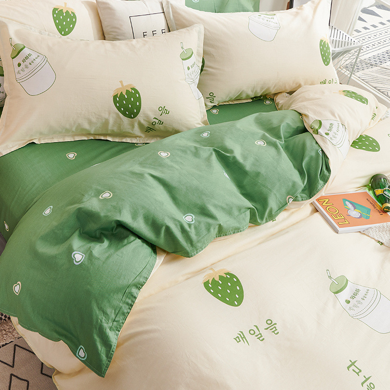 100 funda de edredón de algodón de una sola pieza de algodón dormitorio de estudiantes individual 150X180x200x230cm sábana cubierta de edredón doble