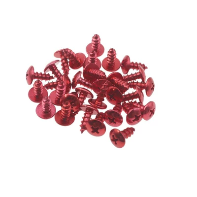 Motorcycle Modification Parts, Aluminum Alloy Colored Modified M5 Self-Tapping Screws, Shell Repair and Patching Screws (Motosiklet ləvazimatları və aksesuarları) - red