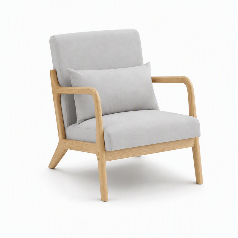 Silla de Comedor de Madera Maciza con Reposabrazos, Madera Maciza, Multifuncional, para Comedor
