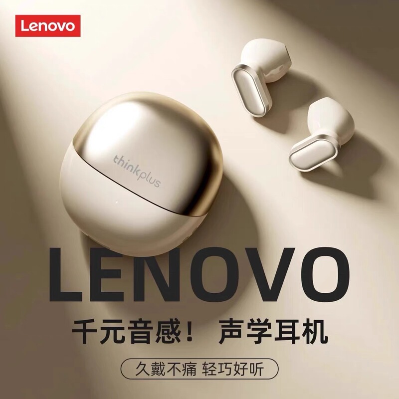 Lenovo Lp19Pro Bluetooth Headphones with High-Quality Sound and Noise Reduction, Genuine Wireless Sports Universal Semi-In-Ear Headphones
