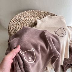 德絨長袖T恤男女中小兒童內搭冬季韓版半高領上衣打底衫0188A015