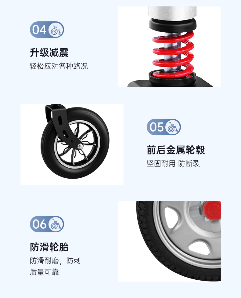 Zhenbang electric wheelchair intelligent automatic special for the elderly and the disabled folding light four-wheel wholesale