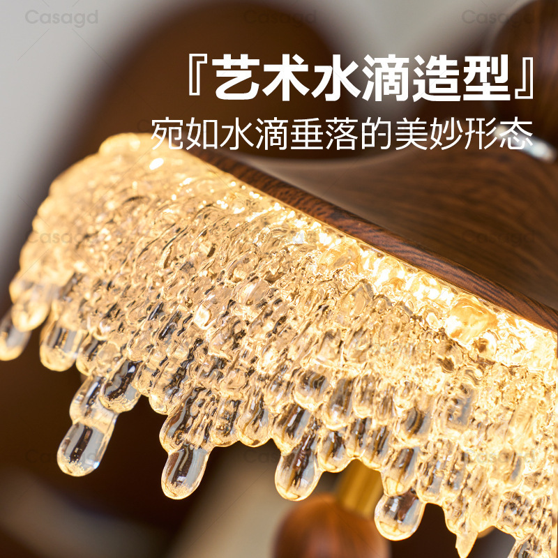 中古昇降レストランシャンデリア氷山水滴復古胡桃色通路灯フレンチタッチシャンデリアcasa|undefined