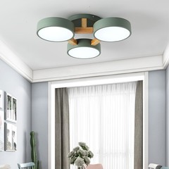 Scandinavian ceiling lamp for small studio apartments, minimalist modern Japanese home use, grand multi-head dining room ceiling light