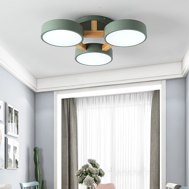 Scandinavian Bedroom Ceiling Lamp Small Apartment Living Room Simple Modern Japanese Style Home Atmospheric Multi-Head Restaurant Ceiling Lamp