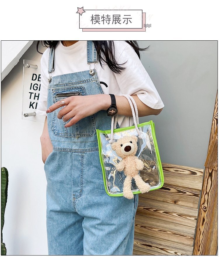 Children's Pvc Transparent Bear Bag Portable Bag display picture 32