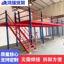 阁楼平台货架搭建二层仓库厂房办公室隔层钢结构工字钢平台免焊接