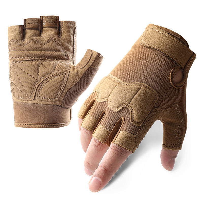 Guantes tácticos transfronterizos para hombres y mujeres al aire libre ZS - 001 entrenamiento deportivo de protección de medio dedo al aire libre fanáticos militares especiales montar