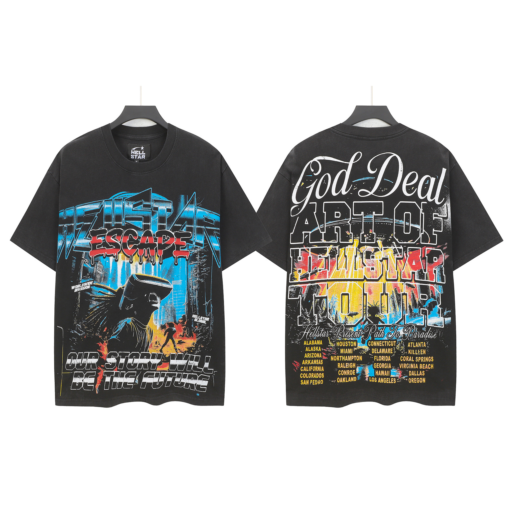 Hellstar Escape Tour Graphic T-shirt Black