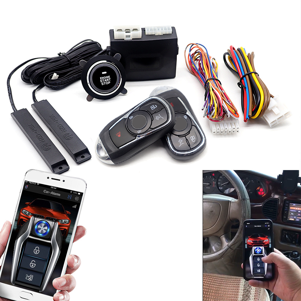 [Exclusively For Foreign Trade]Car One-button Start Modified PKEKeyless Entry Mobile Phone Control Car Remote Start