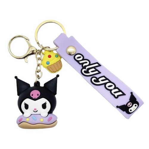 Cartoon donuts, cinnamon dog Kurome, keychain, school bag pendant, fashionable and cute car pendant accessories for men and women
