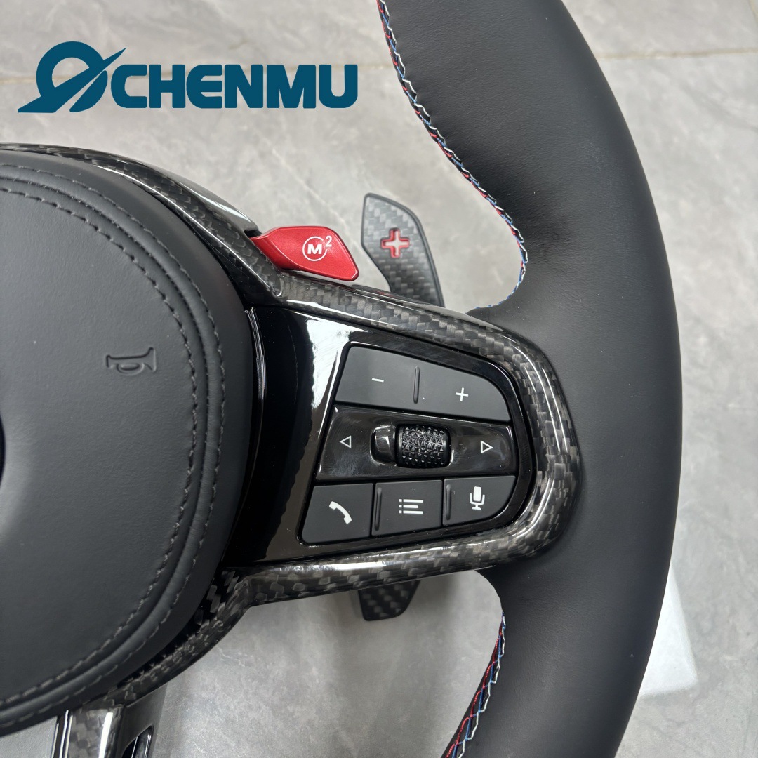 Cs Blue Label Full Leather Steering Wheel Is Suitable for Bmw 1234567 Series X1X2X3X4X5X6G20G30 Modified Cs