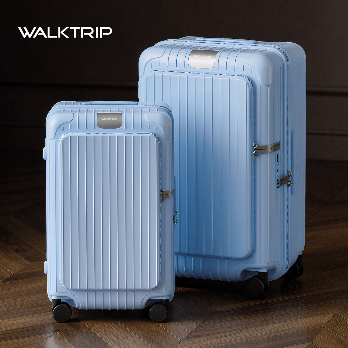 2026 New Cross-Border Side-Opening Suitcase for Women, Large Capacity, Thickened, Sturdy and Durable Trolley Case, Travel Carry-on Suitcase 20