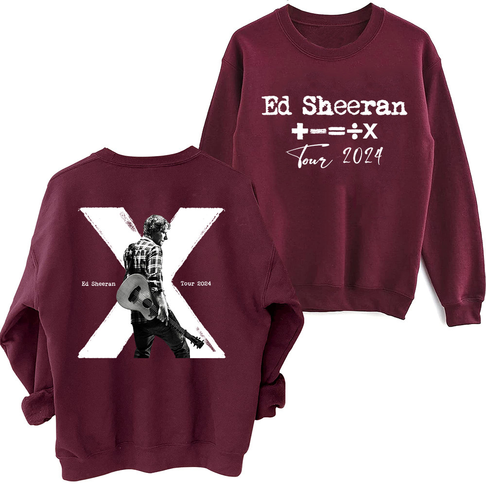 Ed Sheeran Tour 2024 & X 10th Memorialize Sweatshirt Harajuk