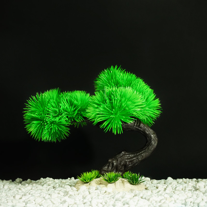 Origen Fabricante Pecera Simulación Árbol falso Hierba de agua falsa Simulación Planta Bienvenido Pino Agua Hierba de agua Decoración de paisaje Hierba de agua de plástico