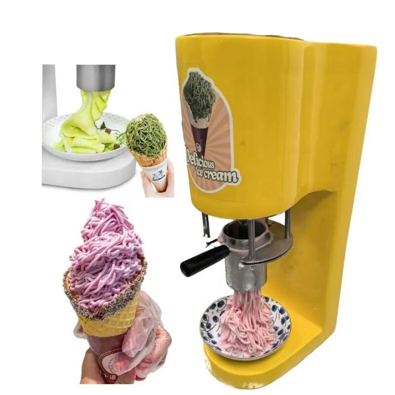 Italian Spaghetti Ice Cream Machine Montblanc Ice Cream Machine Desktop 220V Gelato Ice Cream Equipment Popular Online