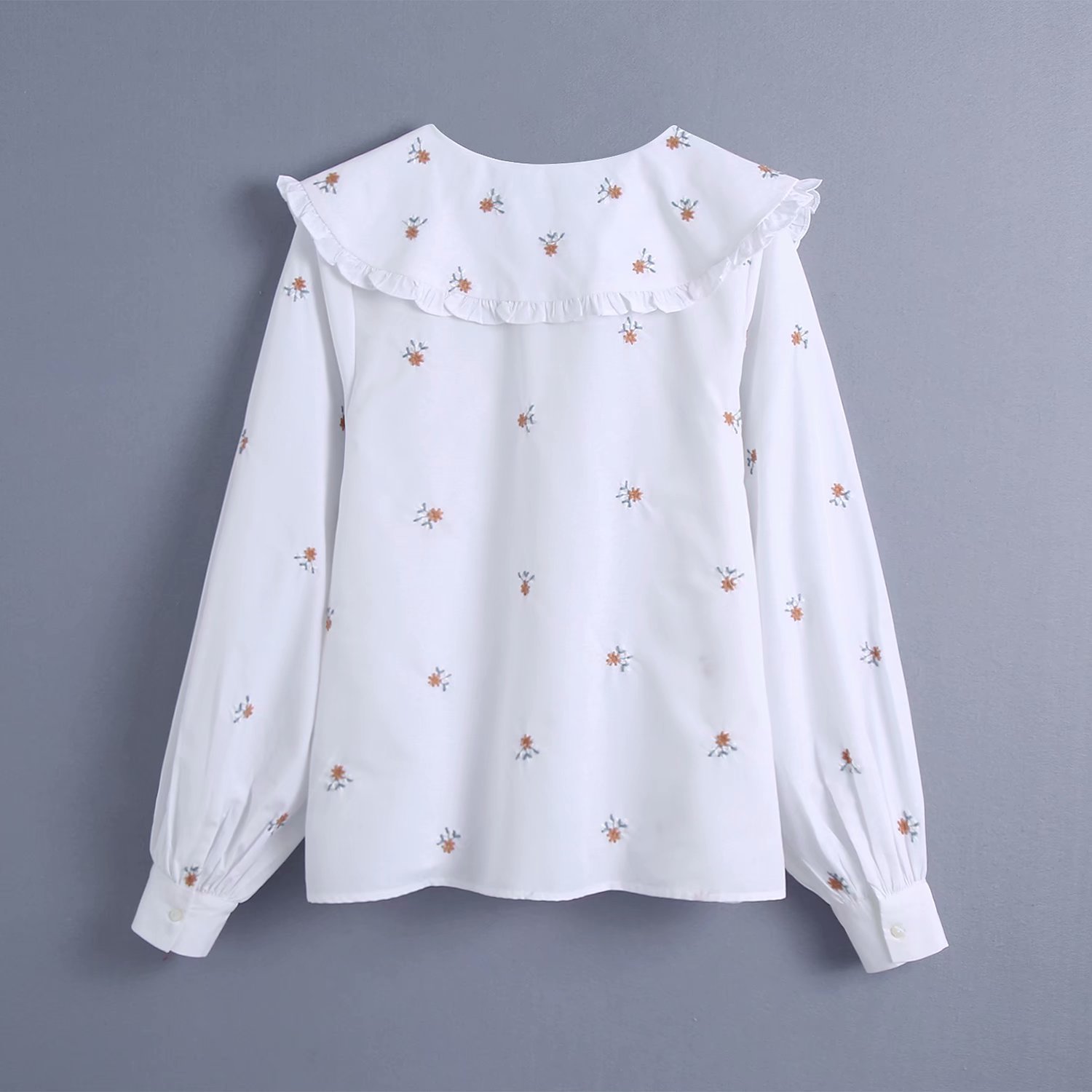 spring flower embroidery blouse top  NSAM32826