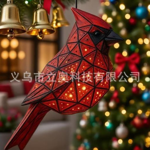 Handmade Geometric Cardinal Hanging Lantern 几何红衣主教吊灯|undefined