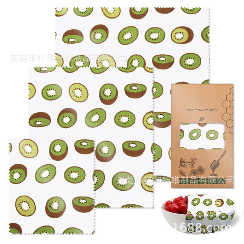 키위 3 피스 세트; 밀랍 포장; 종이/판지