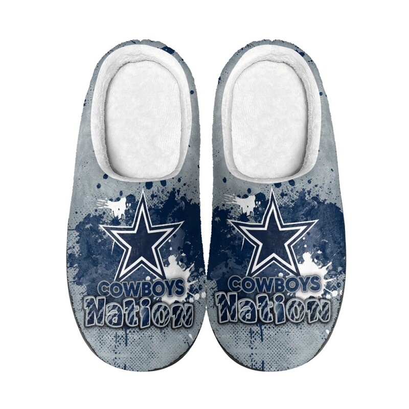 Cross-border Exclusive for Dallas Denim Cowboys Pattern Printed Cotton Slippers for Men and Women Independent Station Hot Couple Slippers
