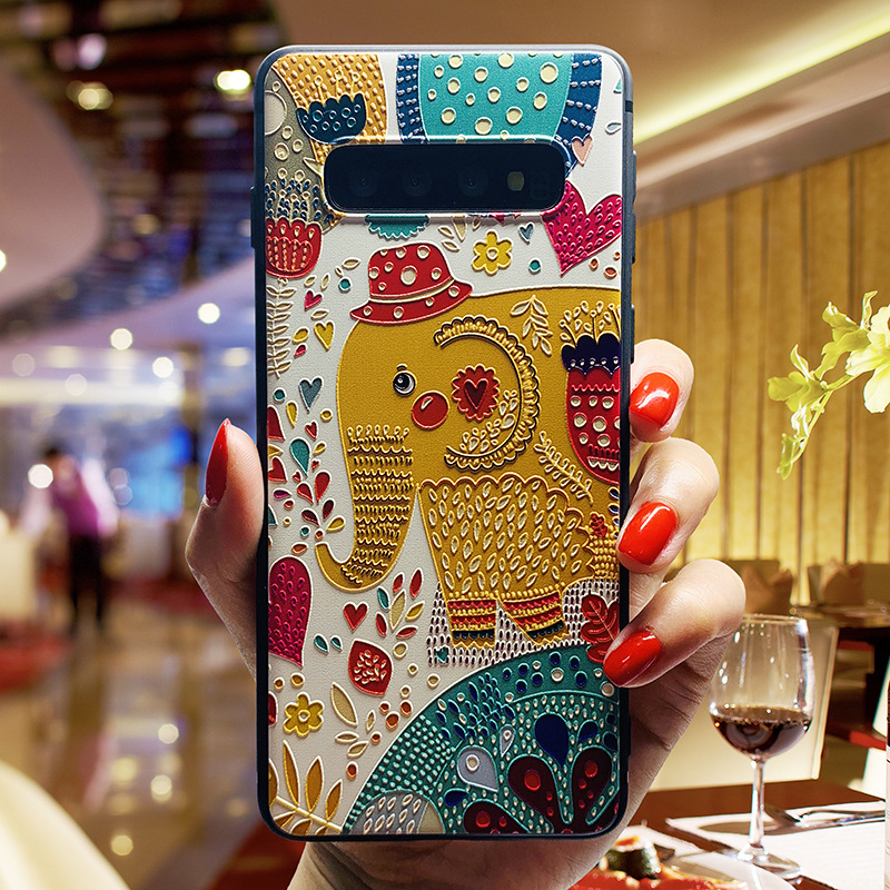 Suitable for Samsung S20+phone relief painted bus car S10 frosted soft case S9_voghion.com