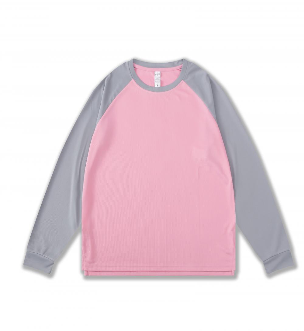 Calentamiento americano uniformes de baloncesto de color sólido cuello redondo deportivo camiseta de manga larga larga suelta secado rápido entrenamiento de sudor para hombres y mujeres fitness