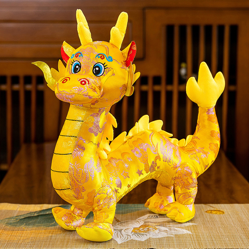 2024 año del dragón mascota de peluche de juguete juego de la espiga simulación dragón muñeca zodiaco dragón chino muñeca actividad regalo image 10