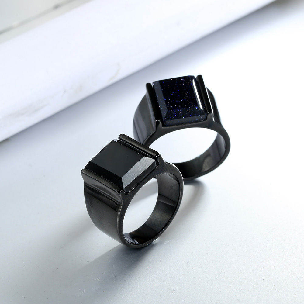 All Seasons Season Men's Gender Vintage Style Streetwear Geometric 304 Stainless Steel Men's Rings Men Band Rings