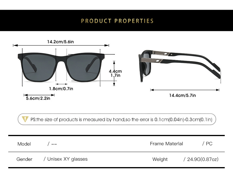 50g Weight Full Frame Glasses Structure Sunglasses Classification Tac, UV400 Protection Lens Material Square Glasses Style Holiday, Travel Occasion Solid Color Pattern All Seasons Season Unisex Gender Vintage Style, Simple Style Style Grey, Black Color Vintage Style Simple Style Solid Color Tac UV400 Protection Square Full Frame Women's Sunglasses 6