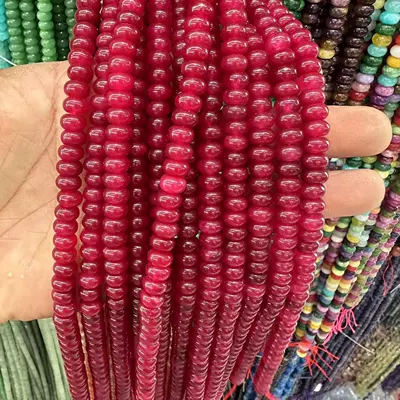 Zərgərlik ara hissələri stone optimization abacus beads loose - wine-red-58mmabout-70-80-pieces-white-stone-optimized