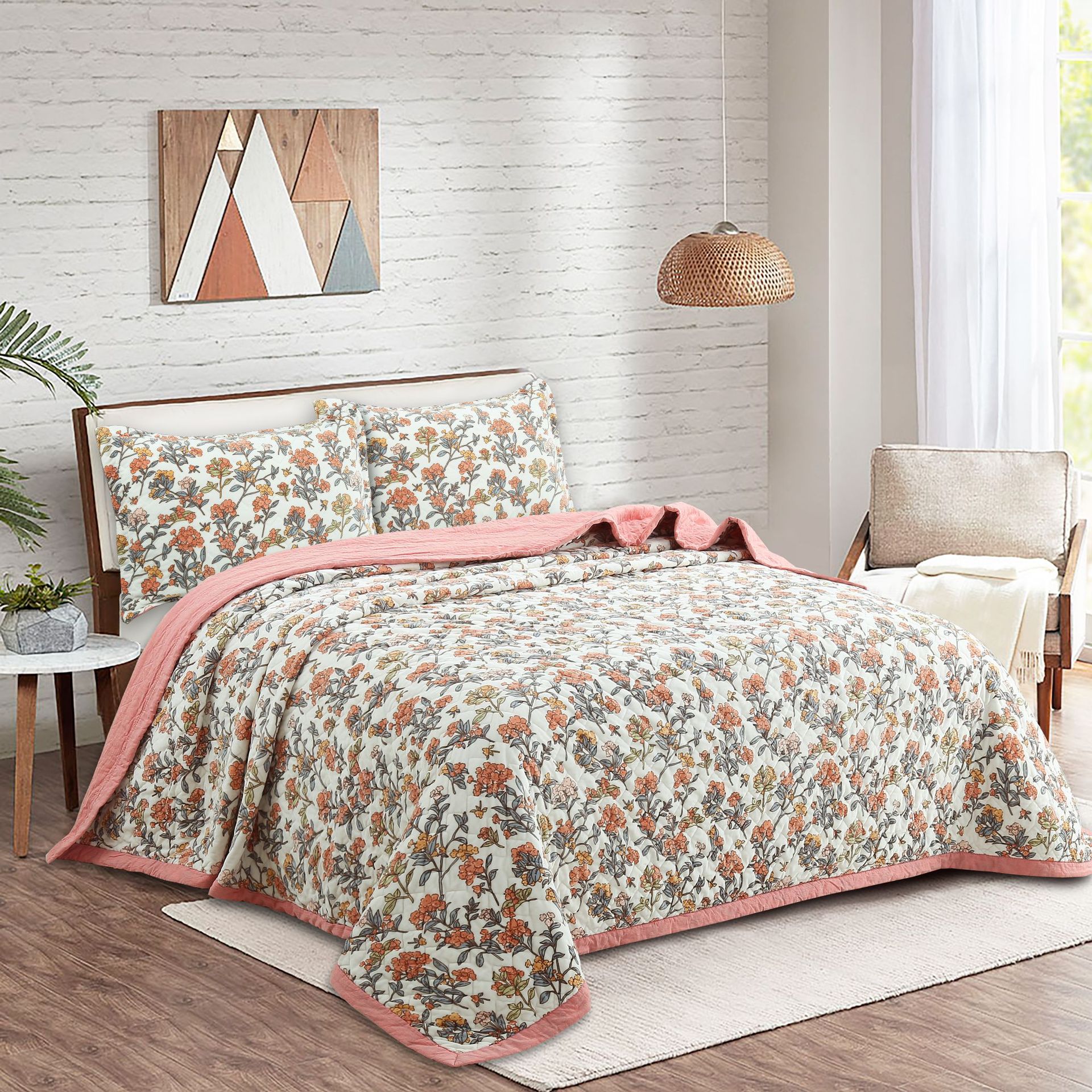 Tiktok live broadcast yarn-dyed cotton bed cover three-piece set Winter double-sided baby velvet bed sheet bedding set manufacturer