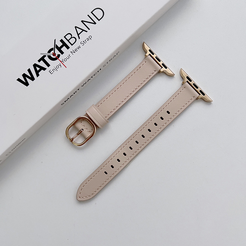 Adecuado para iwatch7 Apple Correa pequeña cintura applewatch654321 generación se correa de cuero para niñas delgada