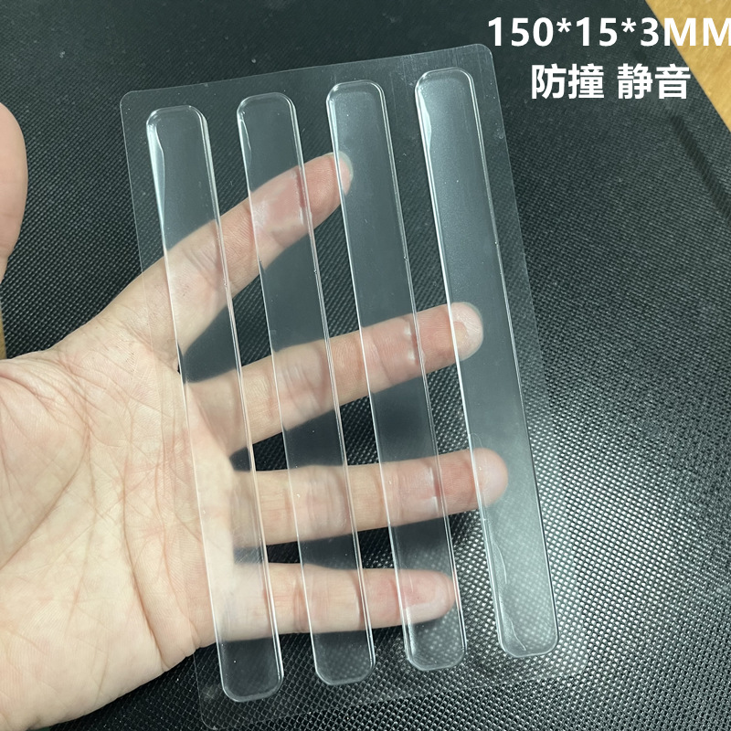 Transparente 150*15*3MM 4 piezas/pieza; silicona; transparente